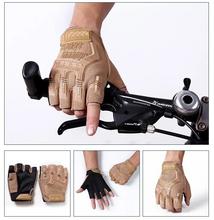 1Pair Summer Fingerless Tactical Gloves