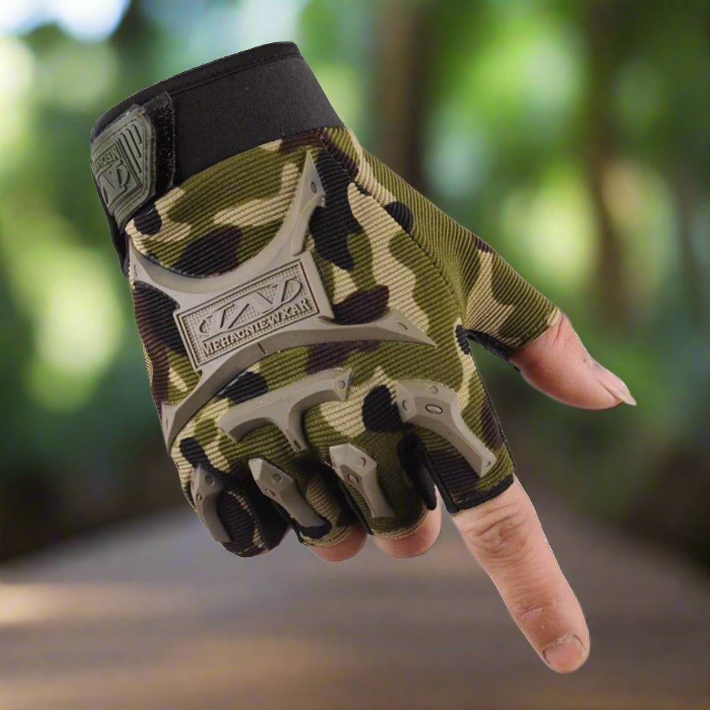 1Pair Summer Fingerless Tactical Gloves