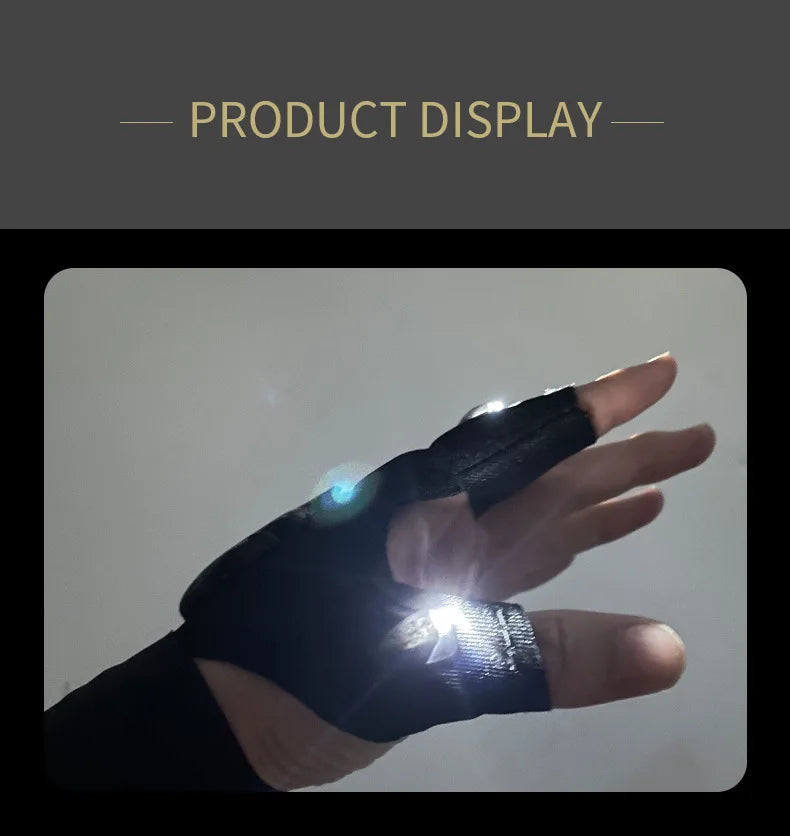 Rechargeable LED Flashlight Hand Gloves