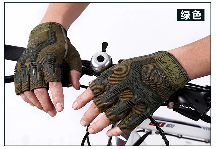 1Pair Summer Fingerless Tactical Gloves