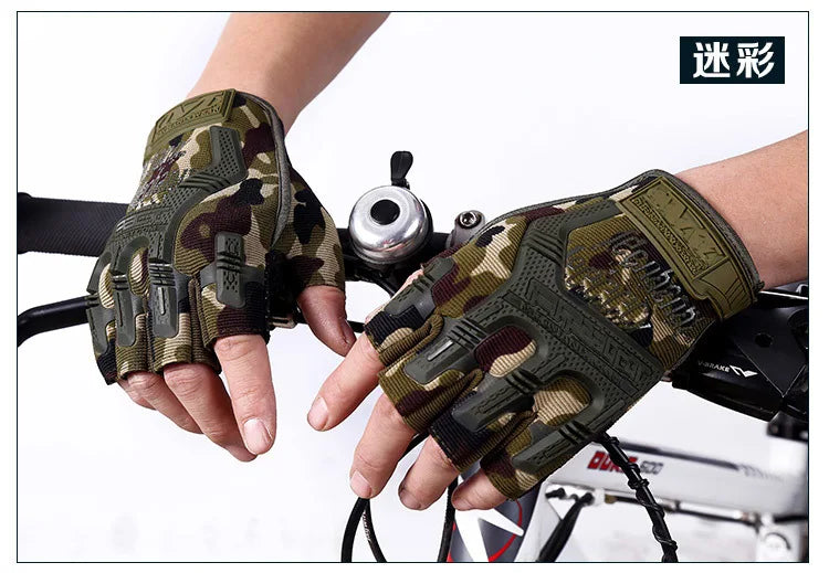 1Pair Summer Fingerless Tactical Gloves