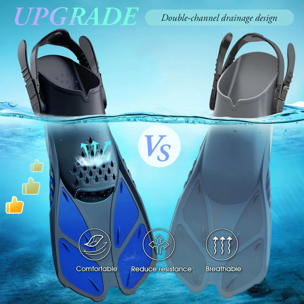 Adjustable Buckles Swimming Flippers Snorkel Fins