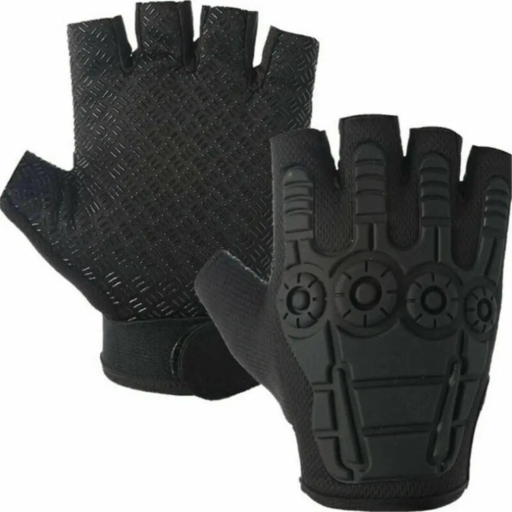 1Pair Summer Fingerless Tactical Gloves