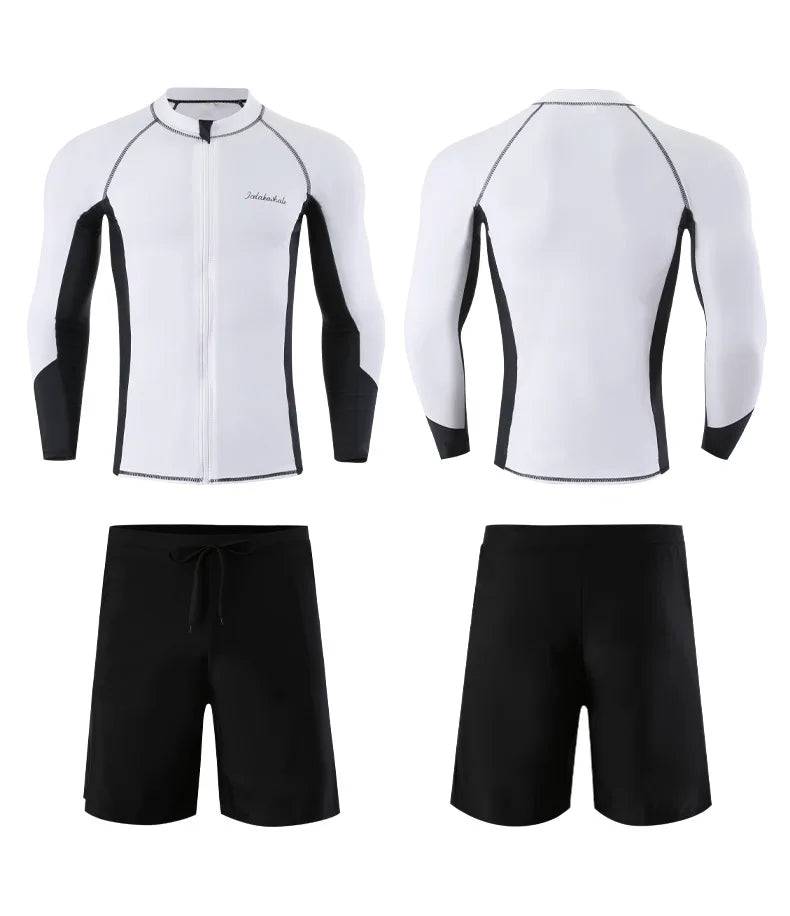 Unisex Black and White Diving and Swimsuit