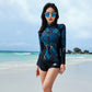 Unisex Surfing 3-5 Pieces Long Sleeve Zipper Swimwear