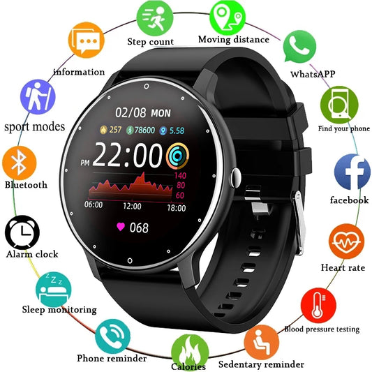 Unisex Heart Rate Monitor, Waterproof, Bluetooth Smart Watch